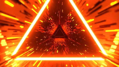 Orange And Red Beautiful Neon Fantasy Track Background Vj Loop In 4K