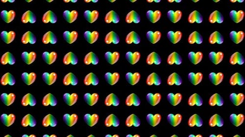 Rainbow Hearts Animation background V2