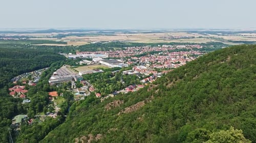 Vue aérienne du mont Harz à Thale, Allemagne