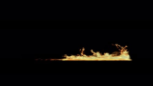 Realistic Fire Horizontal Stream Overlay