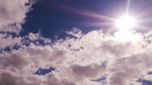 Clouds Moving in a Blue Sky
