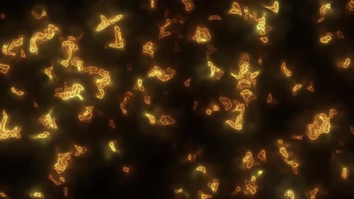 Abstract Glowing Fluid Organic Shapes Motion Background Loop