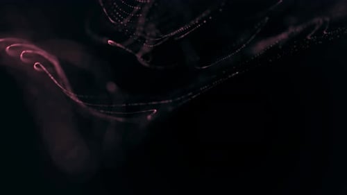 Abstract Flowing Light Particles on Dark Background