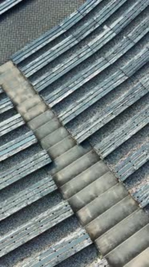 Vertical Above View Of Sauleskalna estrāde (Sun Hill Open-Air Stage) In The Town Of Talsi, Latvia.