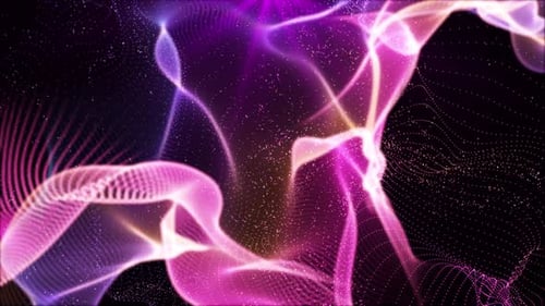 Colorful Abstract Particle Wave Background Loop V3