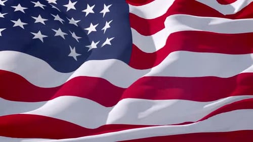 Realistic American Flag Waving for National Celebrations
