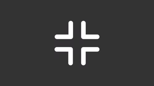 Icono de interfaz de usuario animado para minimizar la línea blanca