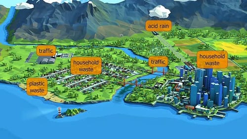 Urban Soil Pollution 3D Animation