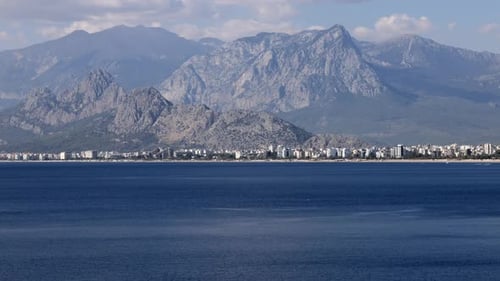 Antalya Coastal Region With Mountains And Sea Hd