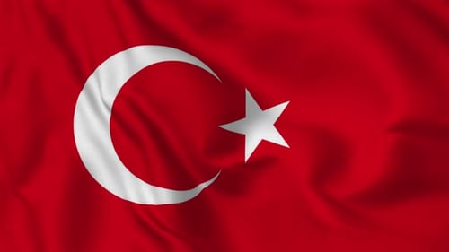 Realistic Waving Flag of Turkey