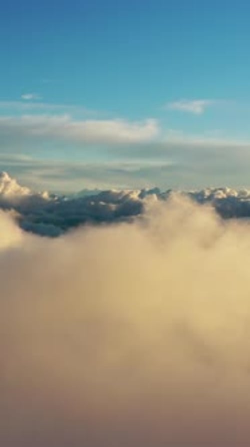 Aerial View of Clouds at Sunrise