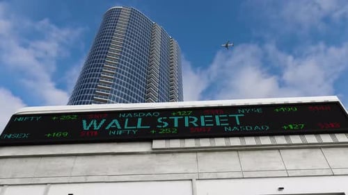 WALL STREET Stock Market Board