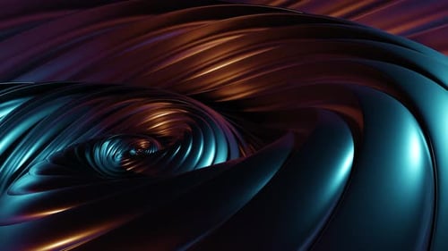 Abstract Metallic Spiral Loop Animation