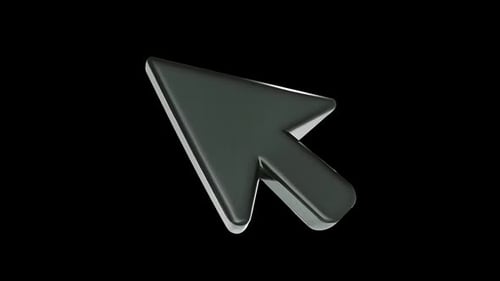 3d Computer Mouse Cursor Arrow Icon Loop