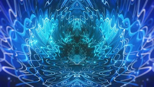 Futuristic Blue Abstract Energy Wave Pattern Animation Background