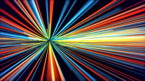 Abstract Colorful Light Rays Movement Loop