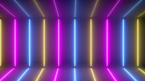 Futuristic Neon Light Bars Reveal for Dynamic Backgrounds