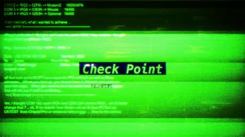 Check Point On Digital Screen Message On Computer Screens