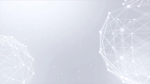 Earth Globe Network Rotating With Plexus Digital Connections Loop