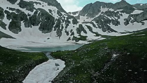 Beautiful high mountains in spring