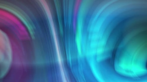 a blue and pink swirl moving into two different tunnel like object