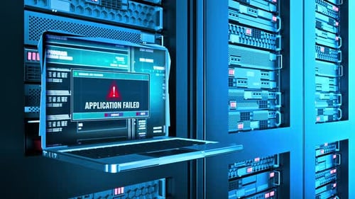 Texto de alerta de erro de aviso de falha do aplicativo na tela do