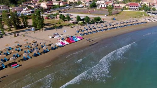 The famous Canal D'amour beach,sidari,Corfu island, Greece AERIAL view