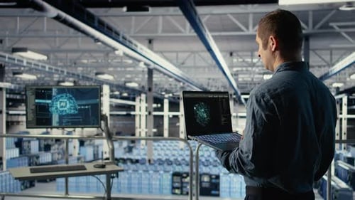 Data Center Engineer Adjusts System Settings to Improve AI Rigs Processing Speed