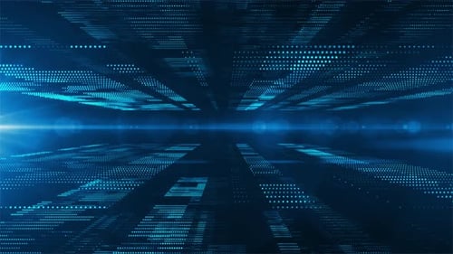 Digital Technology Dot Grid Data Flow Background Loop