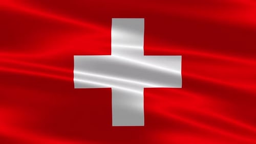 Realistic Waving Flag of Switzerland Animation