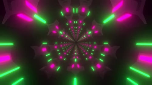 Neon Futuristic Abstract Tunnel Loop