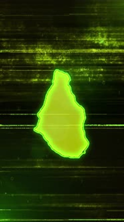 Carte numérique futuriste des problèmes de Montserrat - Vidéo verticale