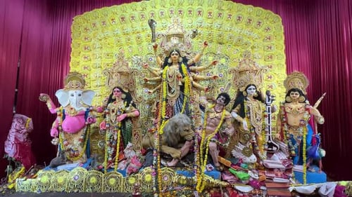 Hindu Religious Statues at Diwali Festival