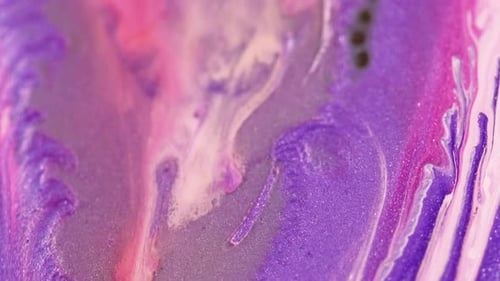 Wet Glitter Paint Spill Purple White Sparkling