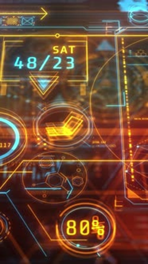 Animation with Infographics Flowing in Virtual Space