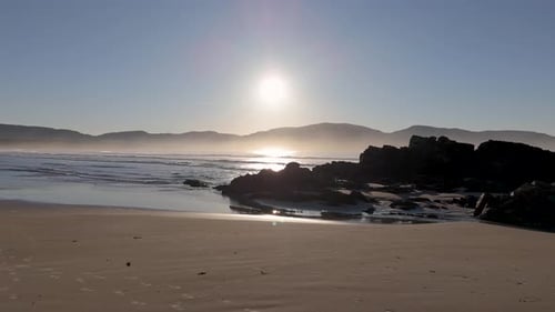 Aerial View of the Beautiful Coast at Rosbeg in County Donegal Ireland