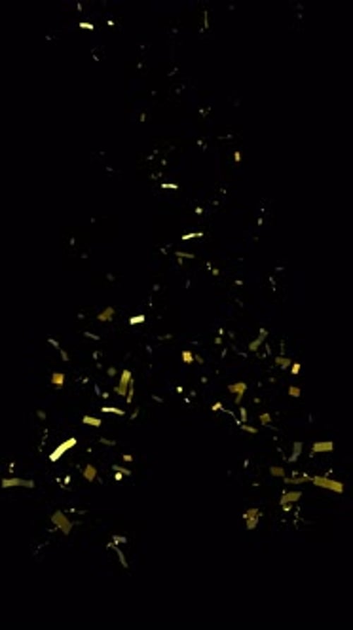 Sparkling Golden Confetti Rain Celebration Effect