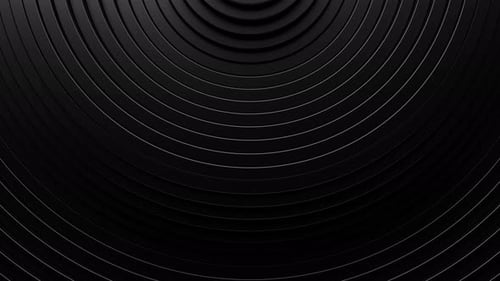 Background of black rings moving in waves. Loop animation