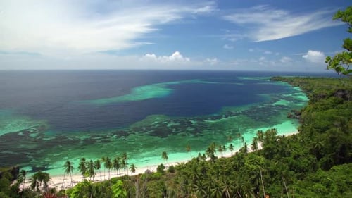 Beautiful beach from the top of the hill view
