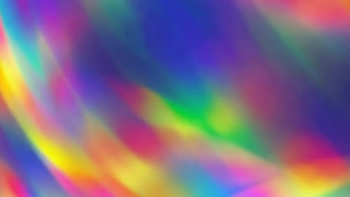 Abstract Fluid Gradient Background with Holographic Rainbow Colors