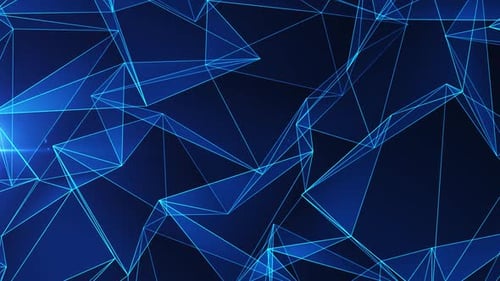 Geometric Patterns On A Plexus Canvas Blue