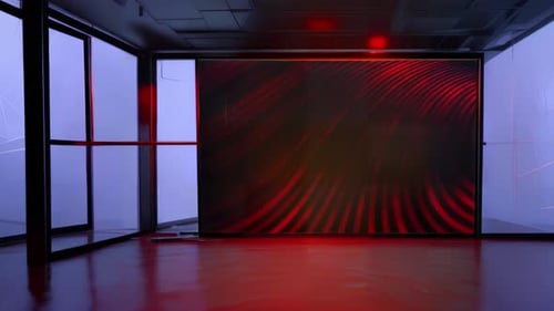 Innovative News Studio Display: 3D Virtual TV On Wall