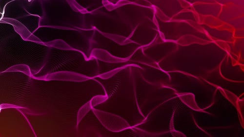 Abstract Digital Wave Flowing Particle Network Background
