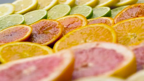 Food Healthy Eating and Vegetarian Concept - Close Up of Grapefruit Orange