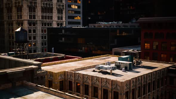 Urban Rooftops Showcasing Architectural Details During Late Afternoon ...