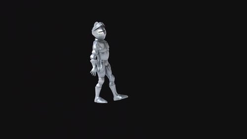 Fun 3D cartoon knight talking (with alpha channel)