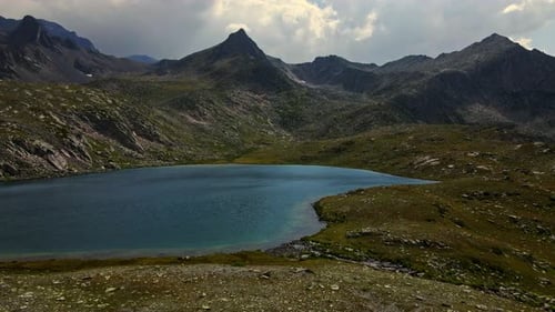 Mountains and plateau with drone footage