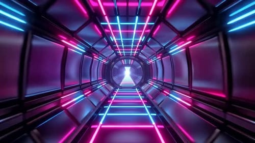 Cyberpunk Geometric Portal Loop
