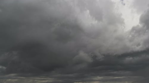 Ominous Gray Storm Clouds Moving in the Sky