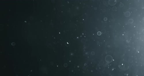 Abstract Shimmering Bubbles and Glowing Particle Motion